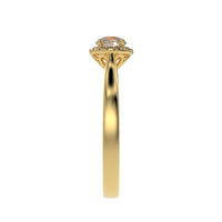 Sophisticated brilliant halo ring