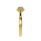 Sophisticated brilliant halo ring
