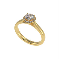 Sophisticated brilliant halo ring