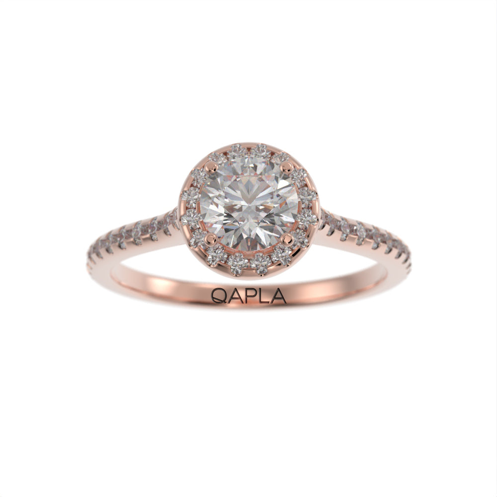 Brilliant arc halo ring