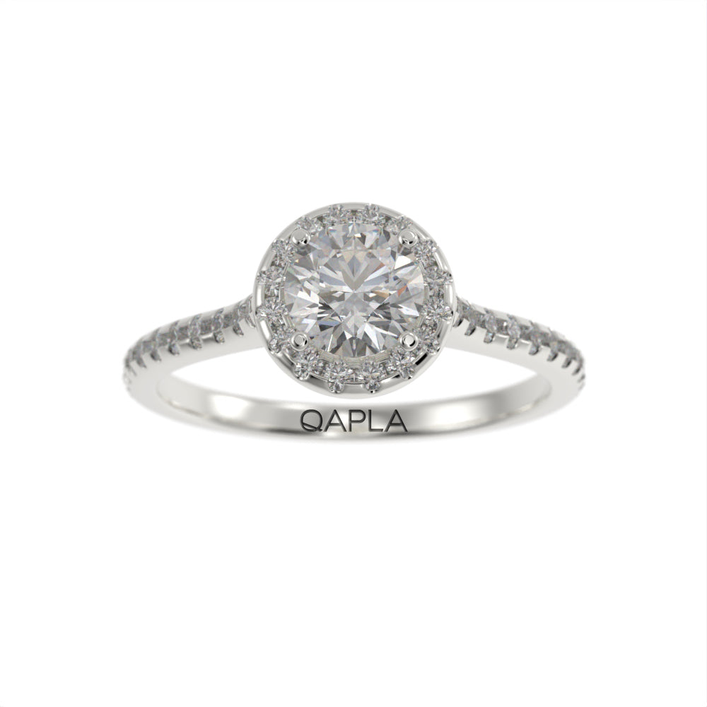Brilliant arc halo ring