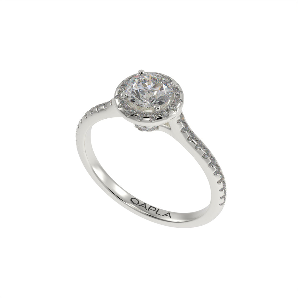 Brilliant arc halo ring