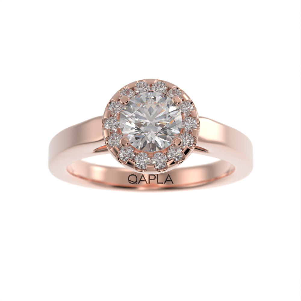 Modern crossed halo ring