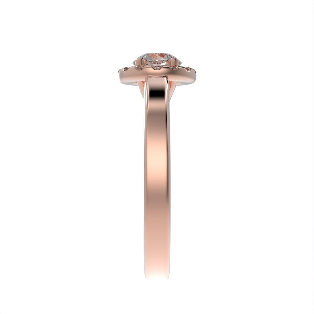 Modern crossed halo ring