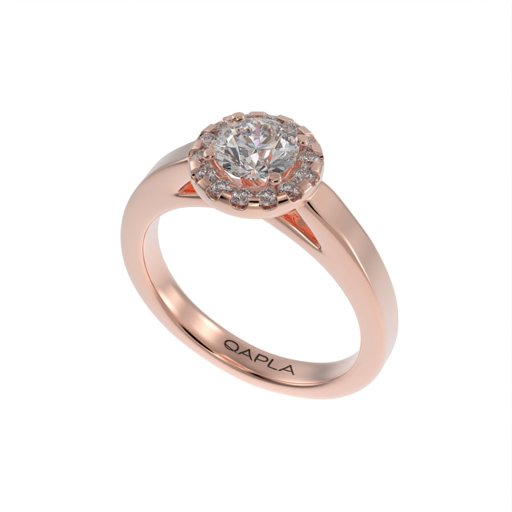Modern crossed halo ring