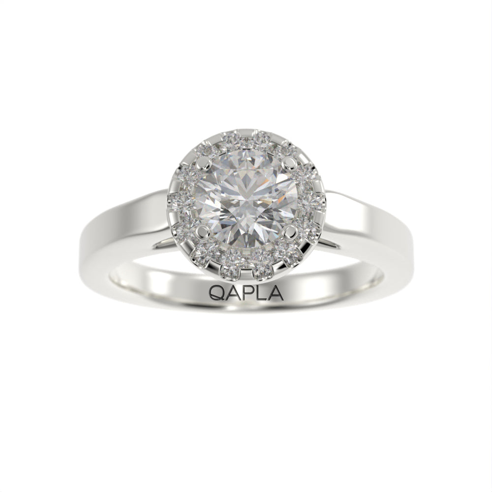 Modern crossed halo ring