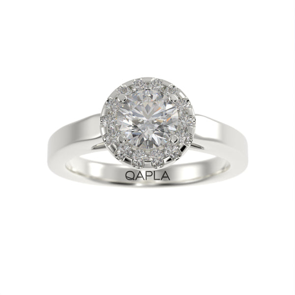 Modern crossed halo ring