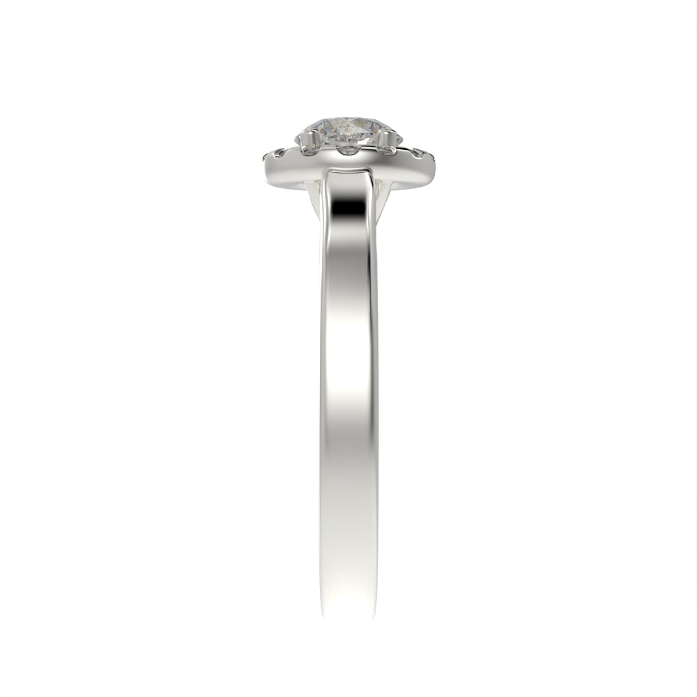 Modern crossed halo ring