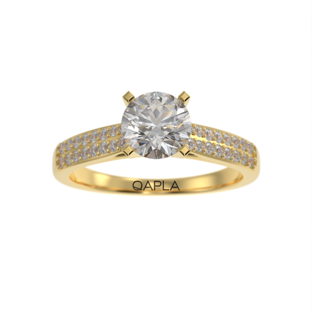 Luxe cathedral pave ring