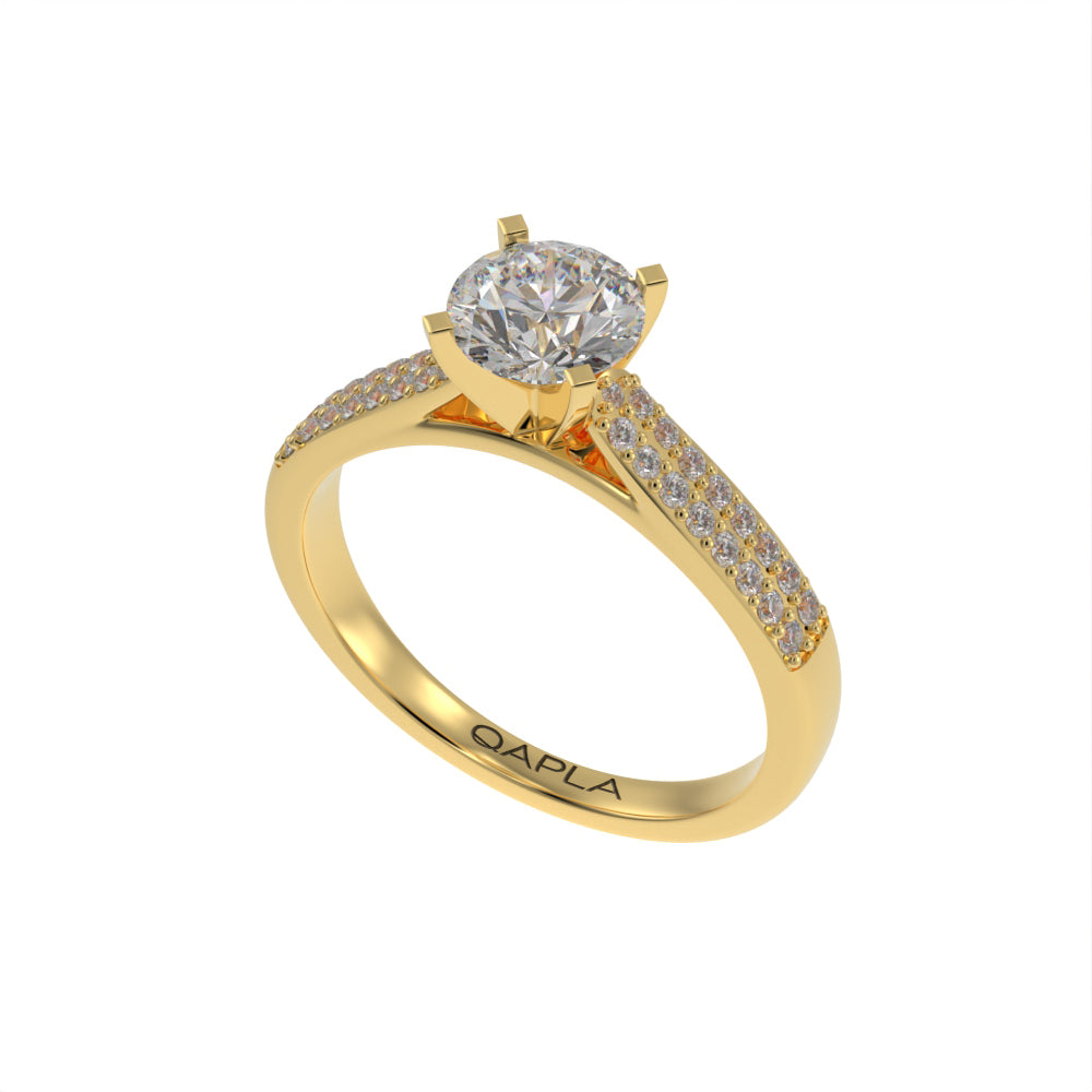 Luxe cathedral pave ring