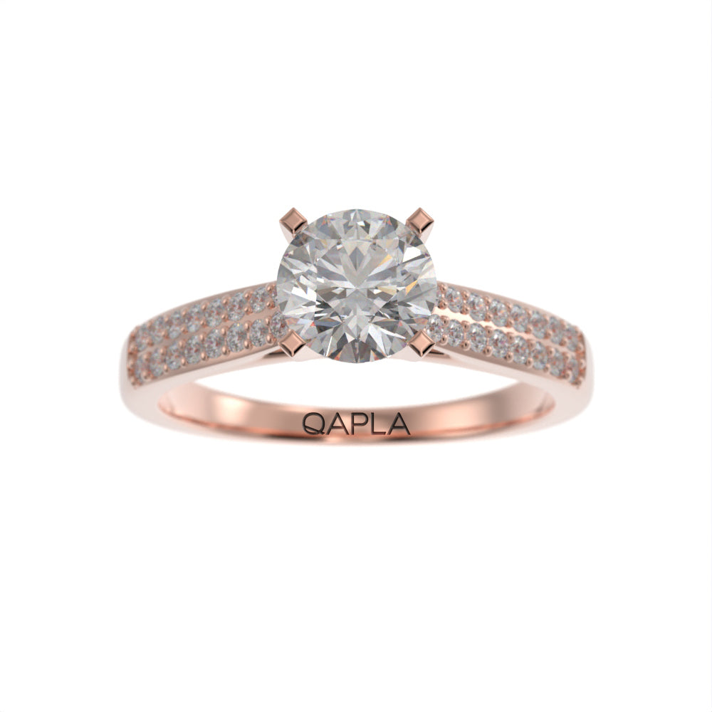 Luxe cathedral pave ring