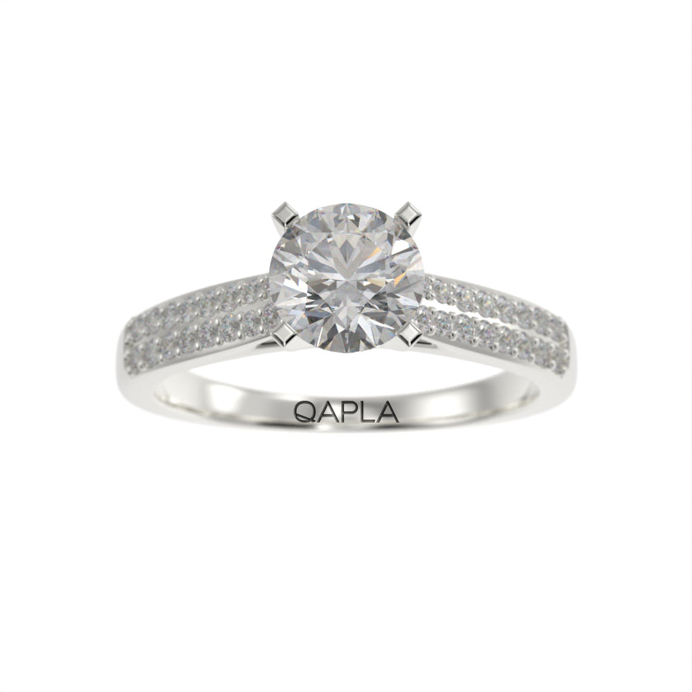 Luxe cathedral pave ring