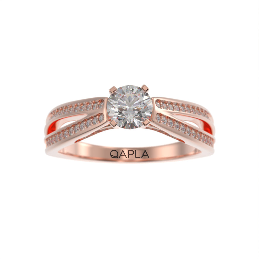 Double brilliance pave ring