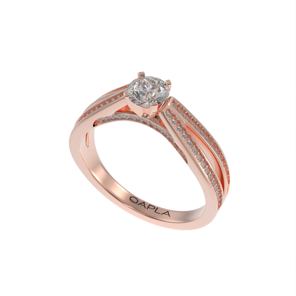 Double brilliance pave ring