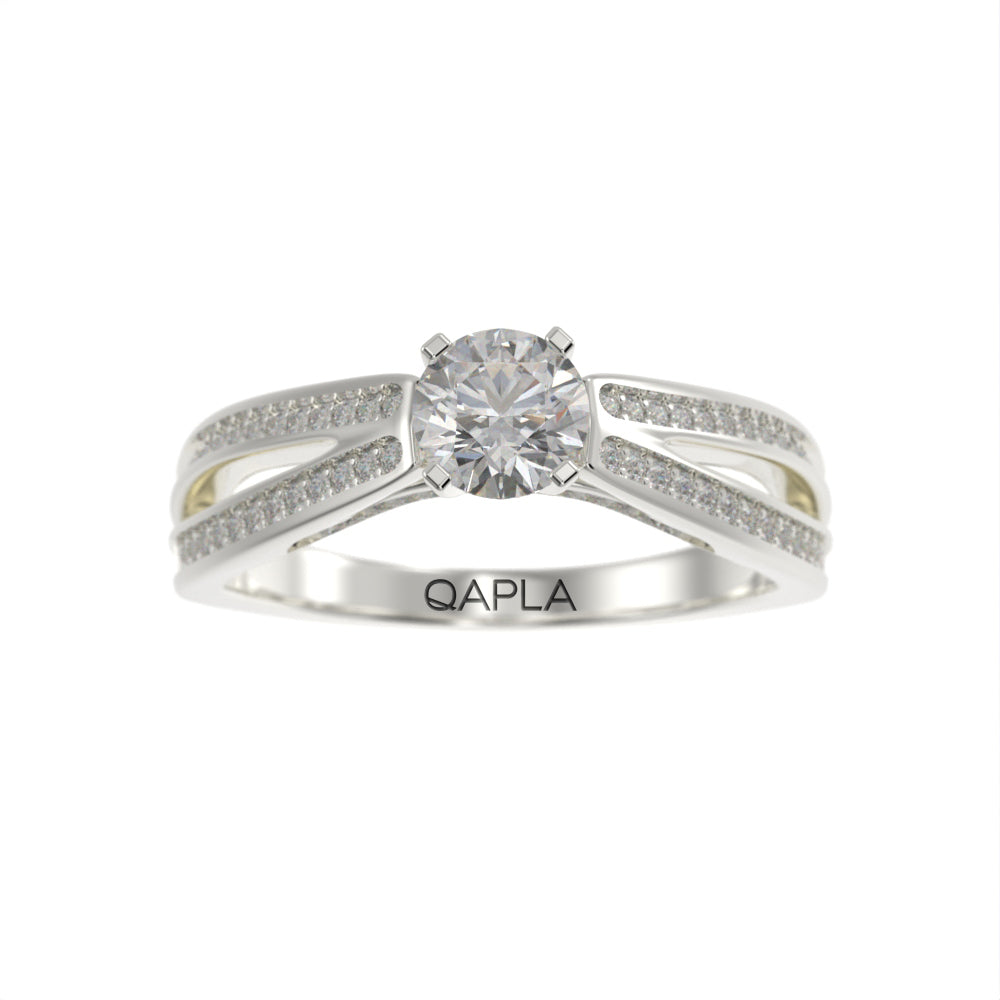 Double brilliance pave ring