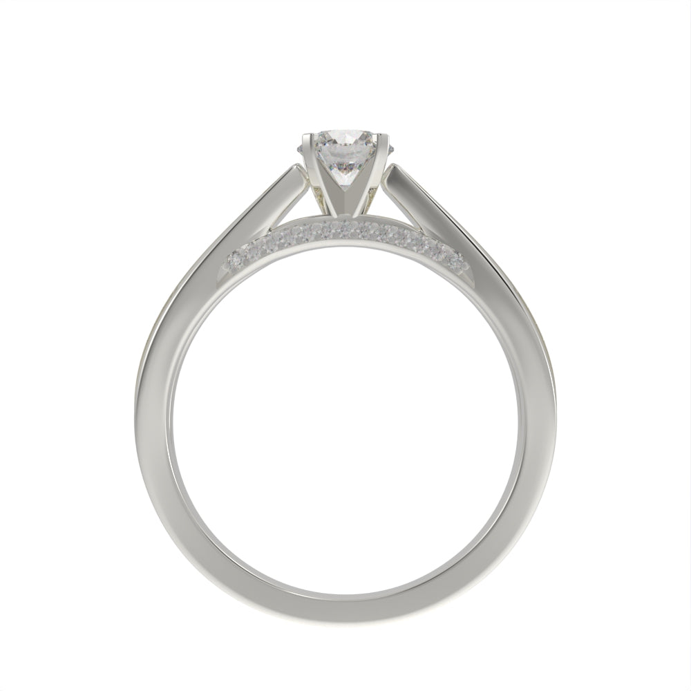 Double brilliance pave ring