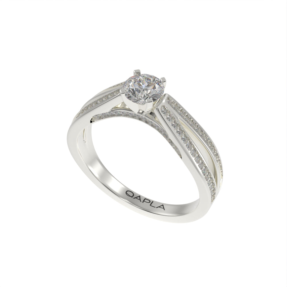 Double brilliance pave ring