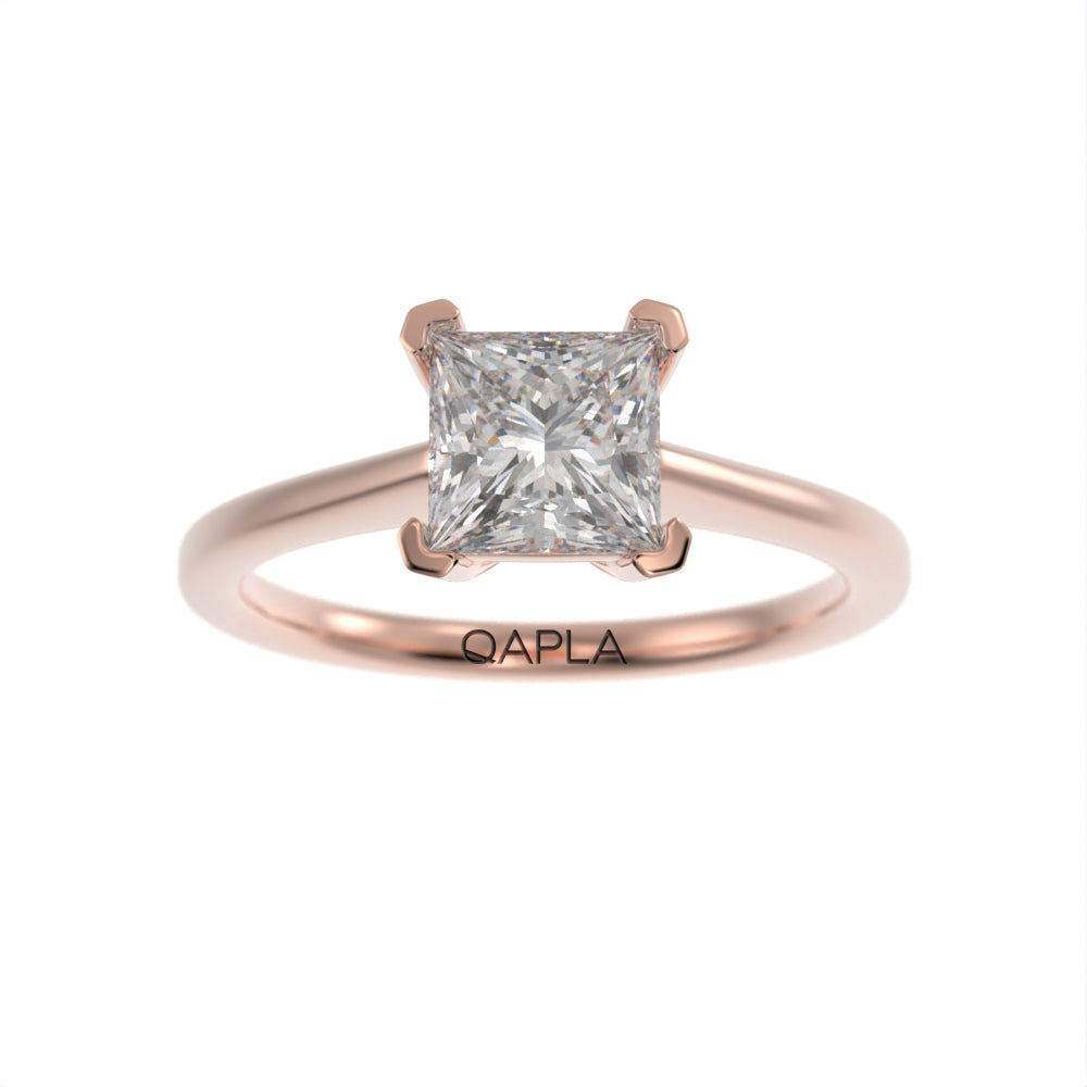 Princess elegance solitaire ring
