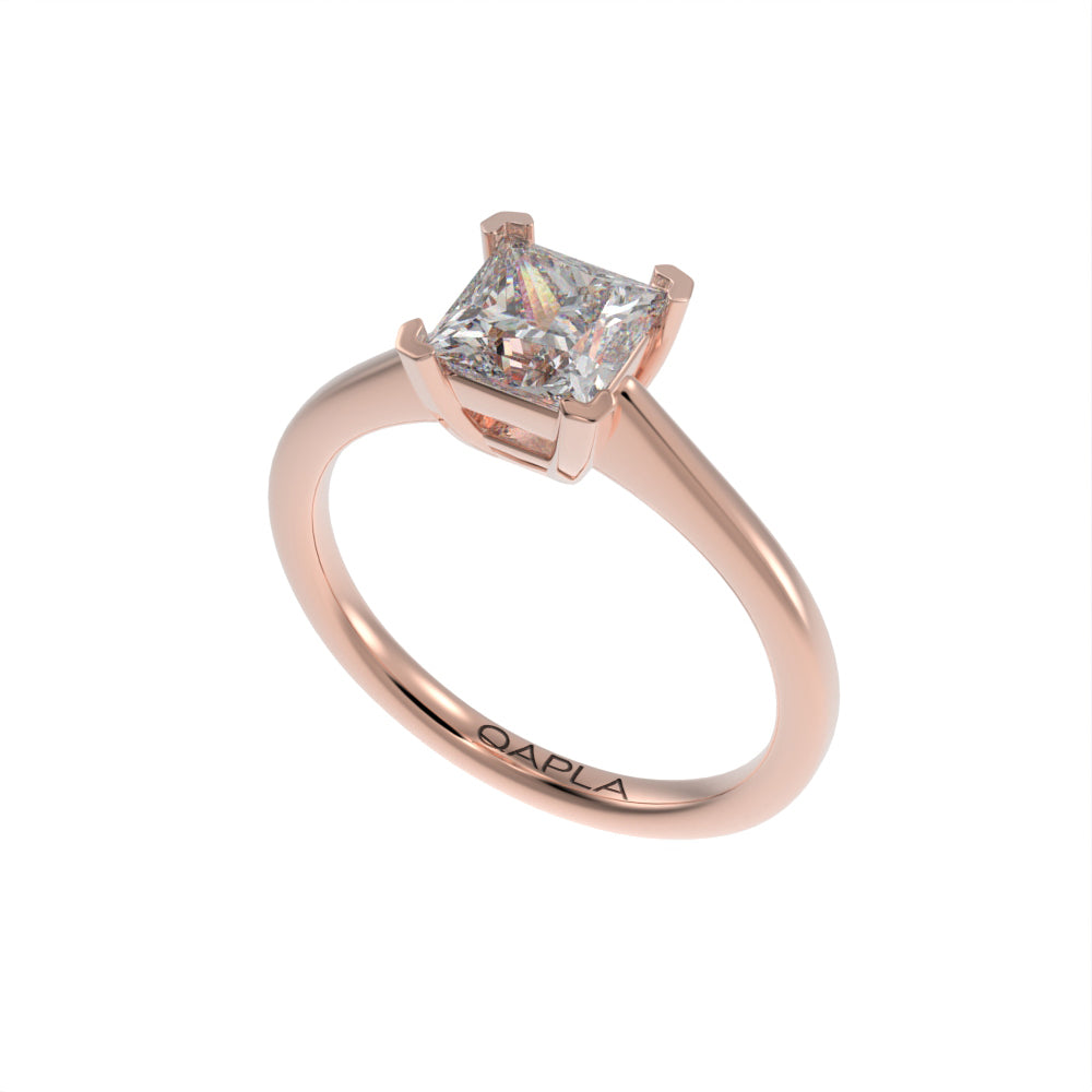 Princess elegance solitaire ring