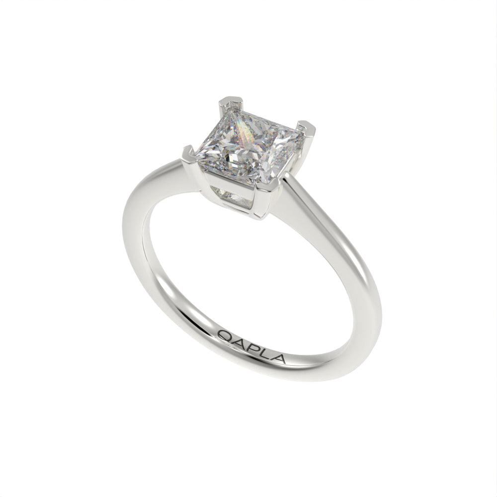 Princess elegance solitaire ring