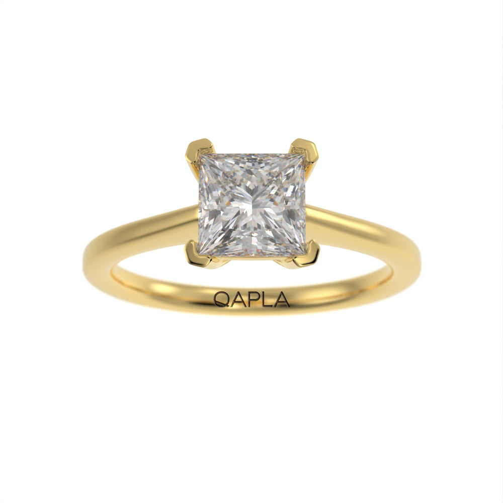 Princess elegance solitaire ring