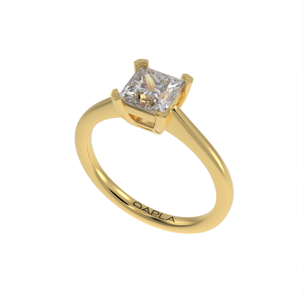 Princess elegance solitaire ring
