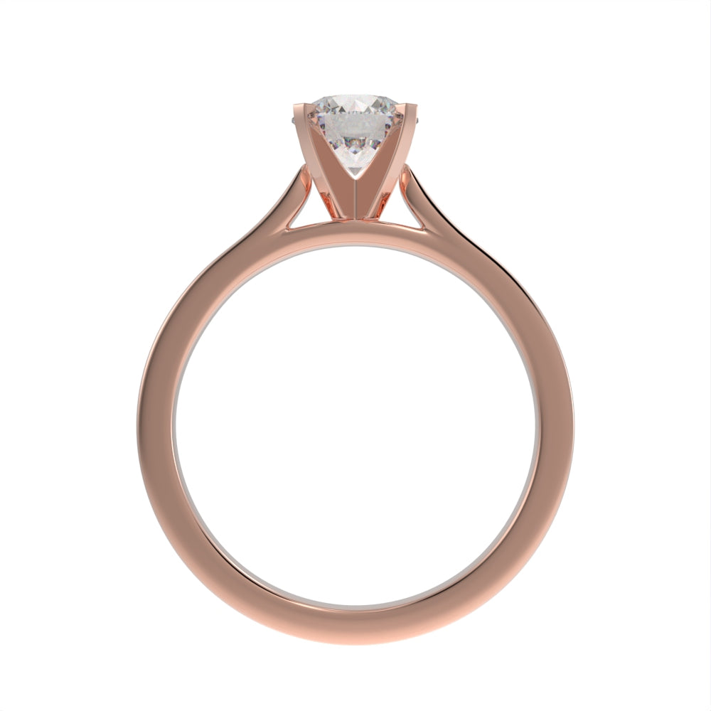 Elegant cathedral solitaire ring