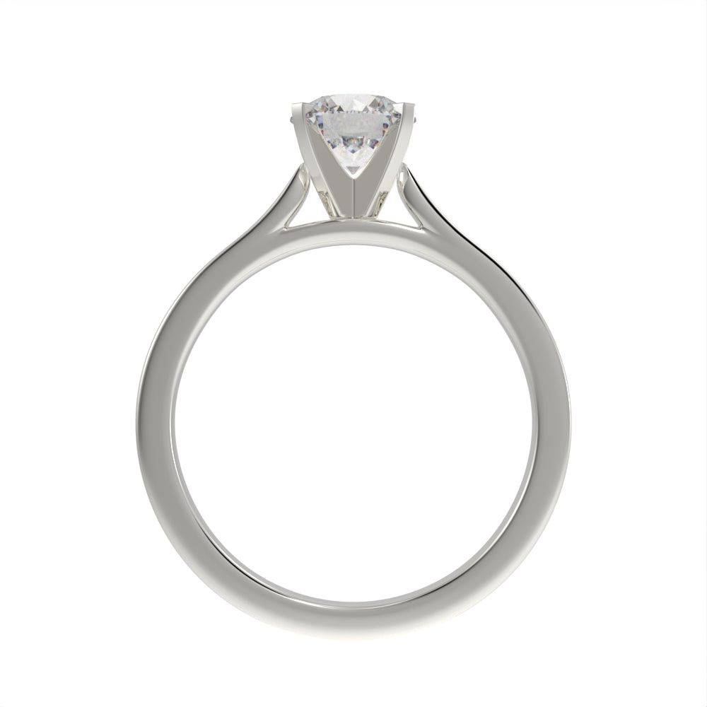Elegant cathedral solitaire ring