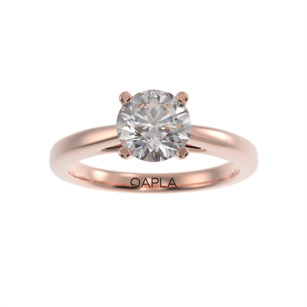 Simple brilliance solitaire ring