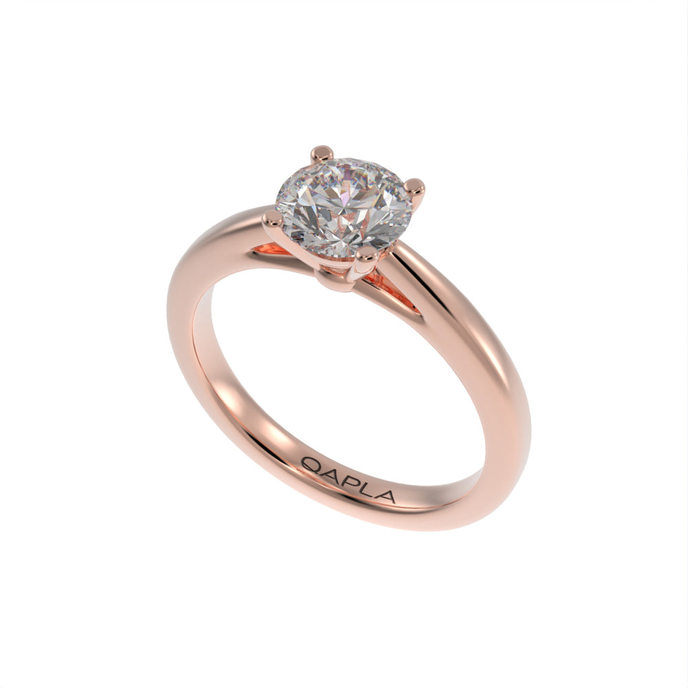 Simple brilliance solitaire ring