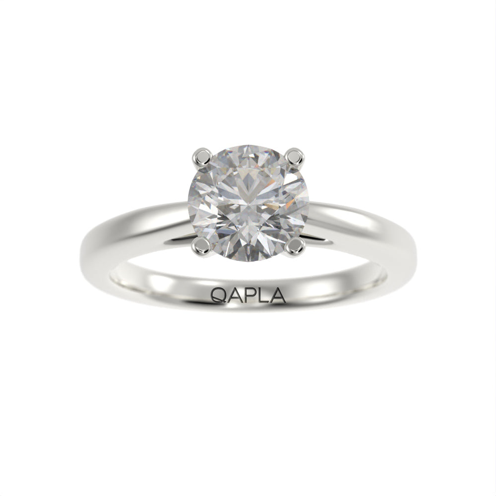 Simple brilliance solitaire ring