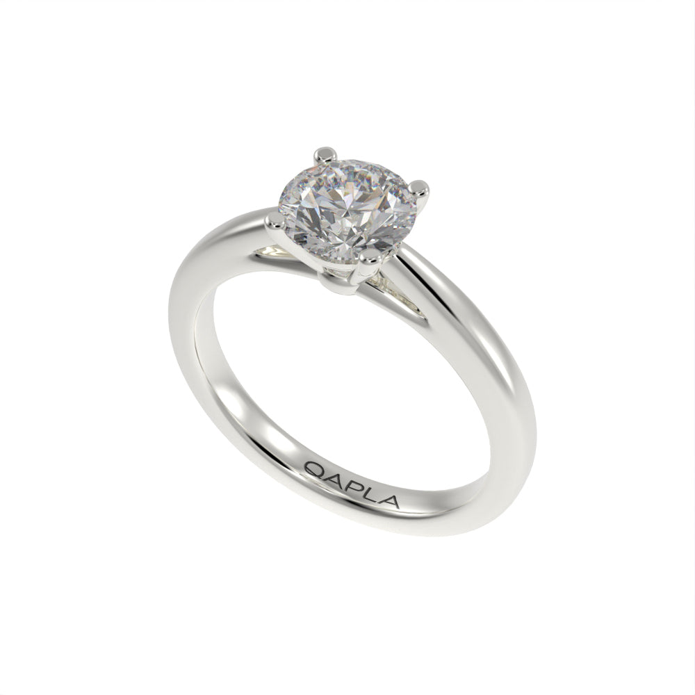 Simple brilliance solitaire ring