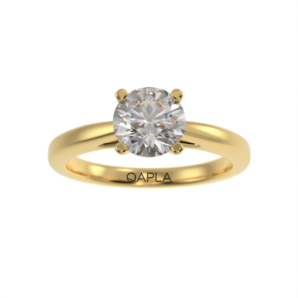 Simple brilliance solitaire ring