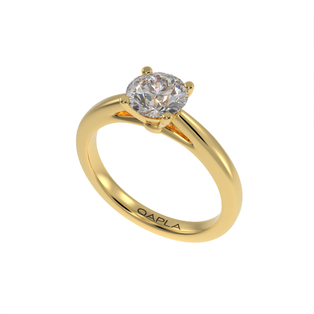 Simple brilliance solitaire ring