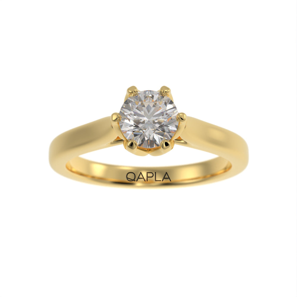Blooming brilliance solitaire ring