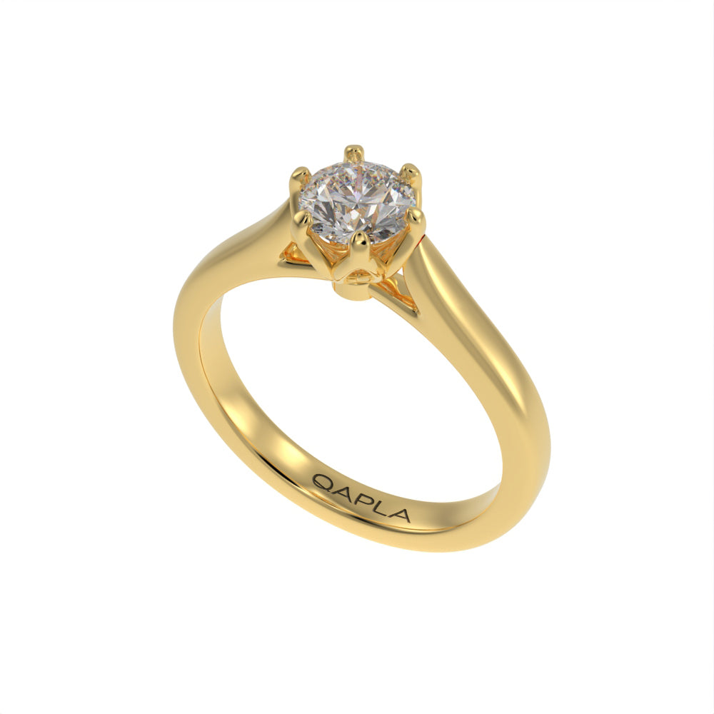 Blooming brilliance solitaire ring