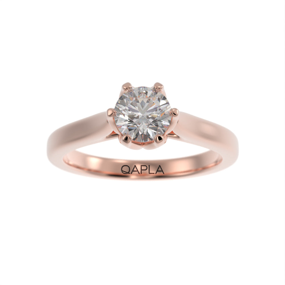 Blooming brilliance solitaire ring