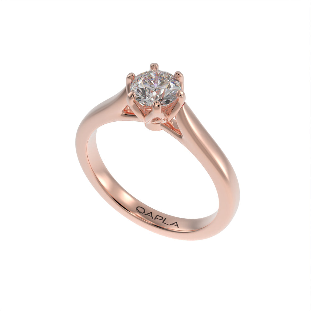 Blooming brilliance solitaire ring