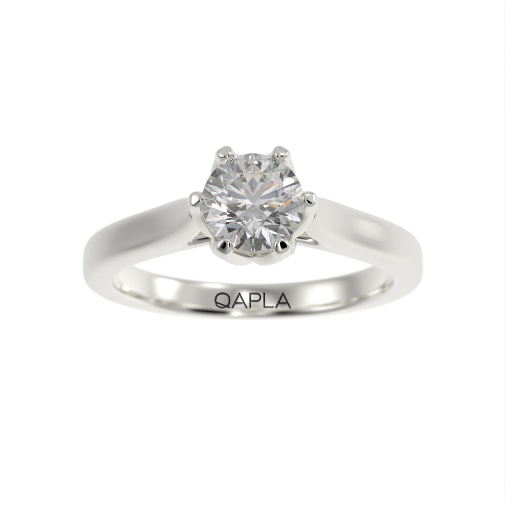 Blooming brilliance solitaire ring