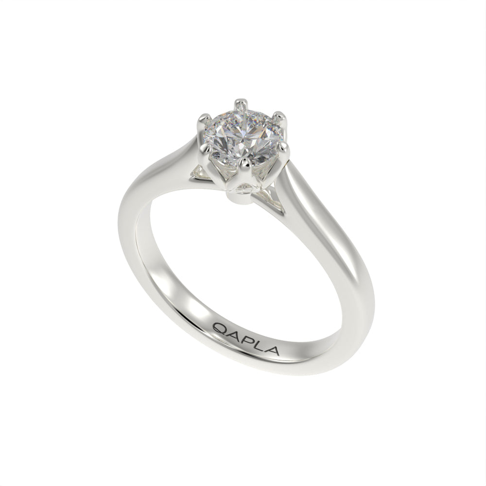 Blooming brilliance solitaire ring