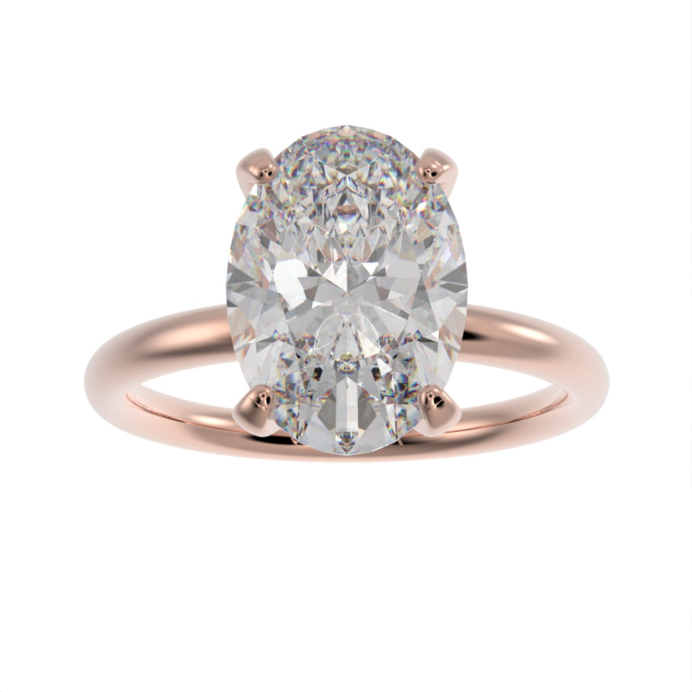 Divine oval solitaire ring