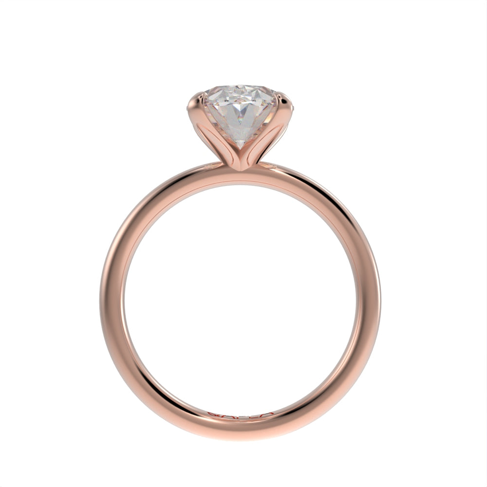 Divine oval solitaire ring