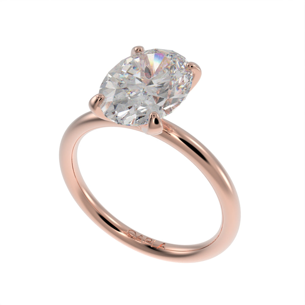 Divine oval solitaire ring