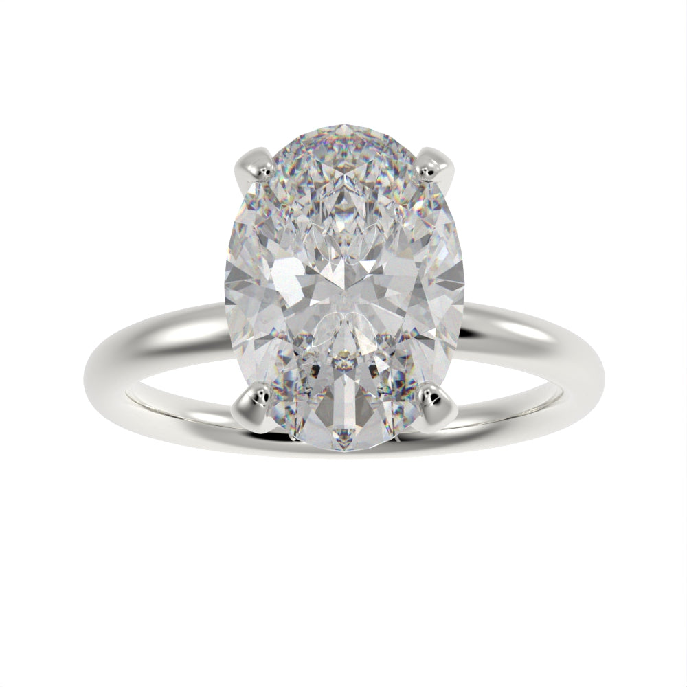 Divine oval solitaire ring