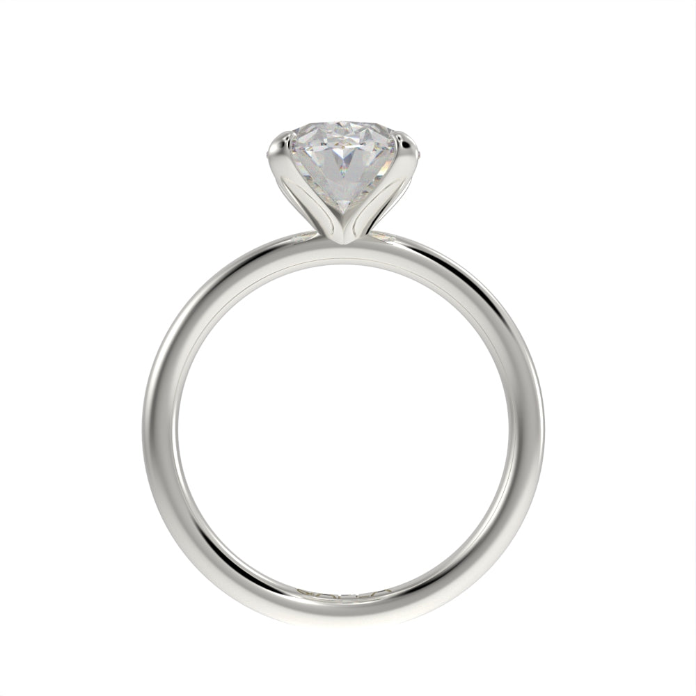 Divine oval solitaire ring