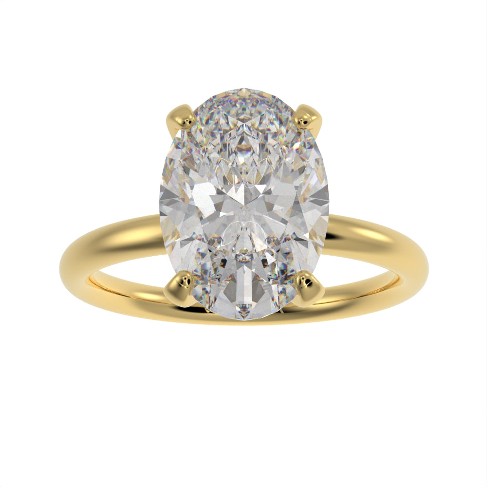 Divine oval solitaire ring