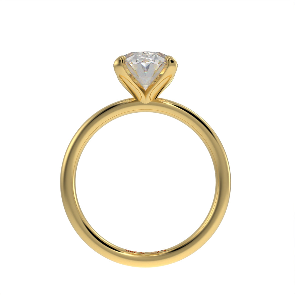 Divine oval solitaire ring