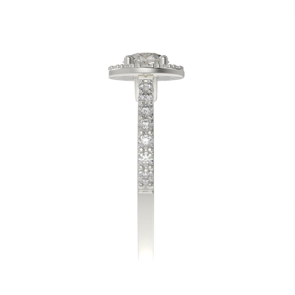 Rose halo ring