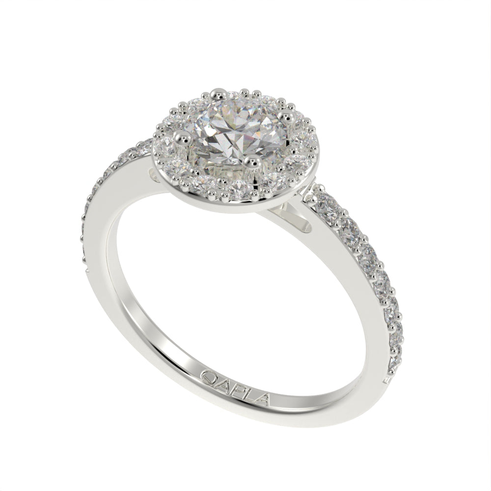 Rose halo ring