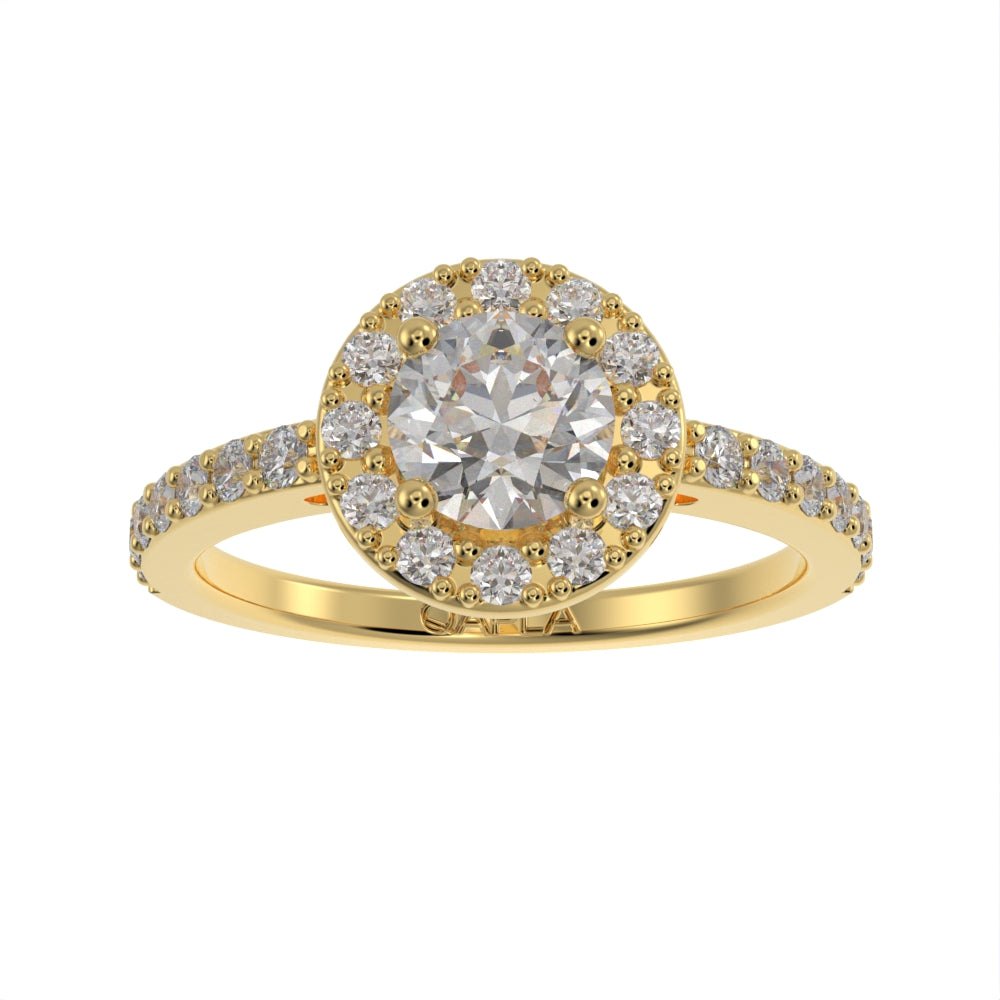 Rose halo ring